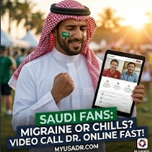 Splitting Migraine or AC Chills? How Saudi Fans Can See a US Doctor Instantly