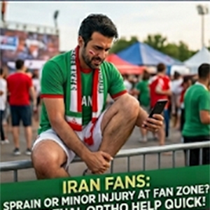 Sprain or Minor Injury at the Fan Zone? Get Virtual Ortho Help Quick, Team Melli Fans!
